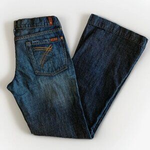 7 For All Mankind DOJO Jeans Flared Size 32/32 (Tag Size 30) Orange 7 Pocket